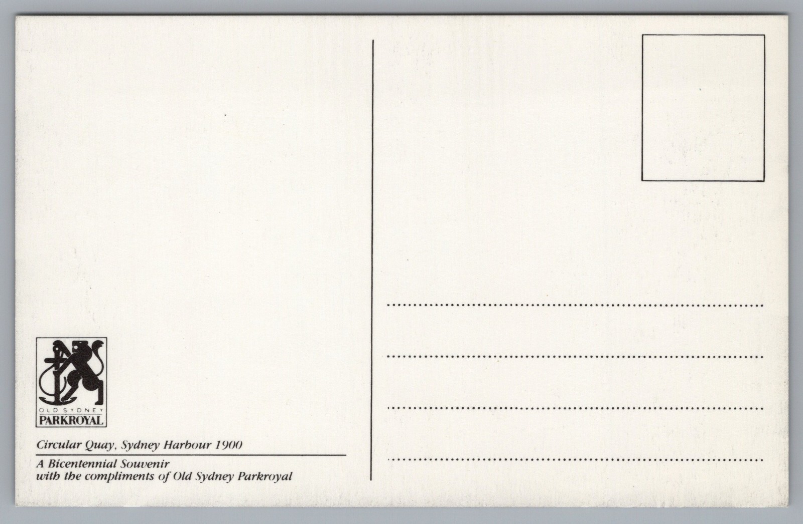 Circular Quay Sydney Harbour Bicentennial Souvenir Postcard eBay