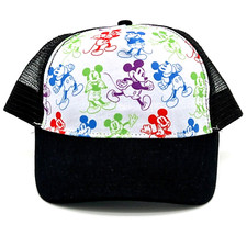 Mickey Mouse Disney Hat Black Snapback Unisex Adults Graphic Cap Multicolor NEW