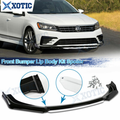 For VW Golf MK5 MK6 MK7 MK7.5 GTI GTD R White Front Bumper Lip Spoiler Splitter