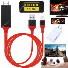 HDMI Mirroring AV Cable Phone to TV HDTV Adapter 1080P For iPhone 13 12 11Pro XR
