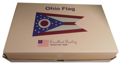 3x5' State of Ohio Flag - All Weather Nylon & Reinforced Fly End Stitching - Made in USA (3x5