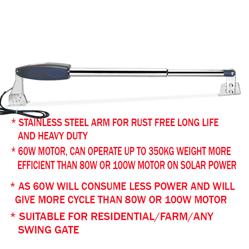 Electric Single Swing Farm Gate Opener Automatic Motor Remote Control