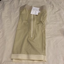 B J Womens Side Zip Trimming Girdle Beige Size Small