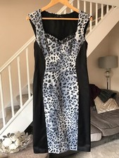 Star by Julien Macdonald Debenhams ladies black animal patterned dress size 12