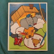 Playskool 375-09 16 Pieces DUMBO Wooden Puzzle Disney Made In USA