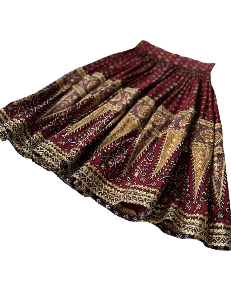 Vintage Girls Lehenga Choli Indian Ethnic Party Wear Lengha Chunri Frill Skirt - Image 3 of 4