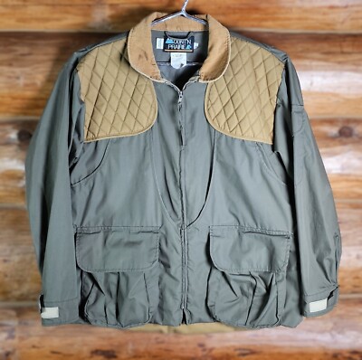 Vtg Mount'n Prairie Upland Hunting Jacket in poly/cotton canvas Men's L
