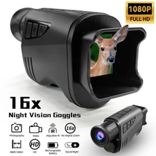 1080P Digital Night Vision Monocular with Infrared for 100% Darkness for Hunting