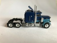 Brekina 85705, Peterbilt 359 Dunkelblau/Hellblau, Us Truck Modell 1:87 (H0)