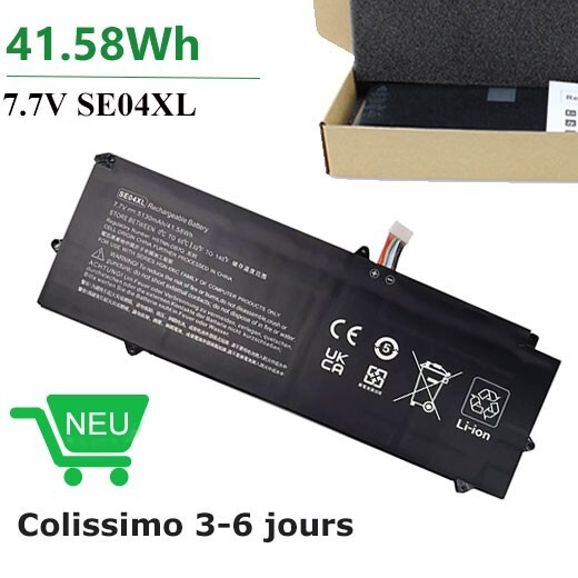 Batterie SE04XL 7.7V 5130mAh compatible ordinateur HP Pro Tablet x2 612 G2