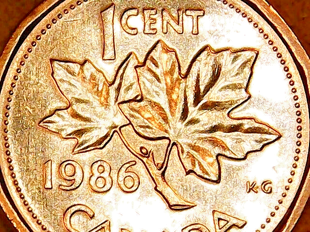 1986 Canada Cent Brilliant Uncirculated Red Queen Elizabeth II