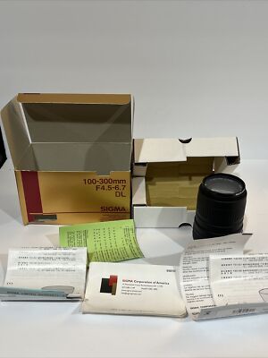 Sigma 100-300mm f4.5-6.7 DL for Minolta AF Camera Lens Mint in Box
