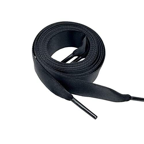 08 Zoll Flache Satin Schnürsenkel Seidenband Schuhschnürsenkel f. Sneaker 80 cm/31,5 Zoll schwarz - Bild 1 von 7