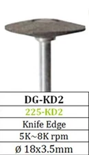 Diamond Grinder Knife Edge DG-KD2 Coarse 18mm x 3.5mm Dental Lab
