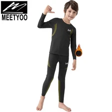 Kids Base Layer Set Girls Boys Thermal Long Johns Underwear Set Leggings For Ski