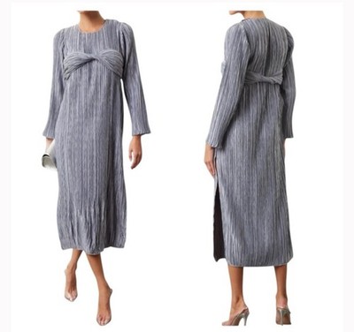New! Marina Moscone Plisse Sheath w/Twist Detail Women's Dress Sz 8 MSRP $1250!!