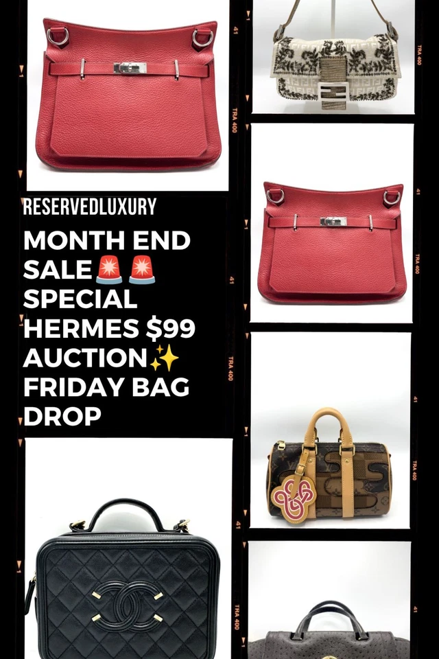 👀END OF MONTH SALE, HERMES $99 AUCTION & FRIDAY LUXURY BAG DROP🔥