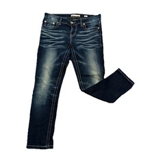BKE Jeans Womens 30 Skinny Low Rise Dark Wash Stretch Denim Stella 32x26.5 EUC