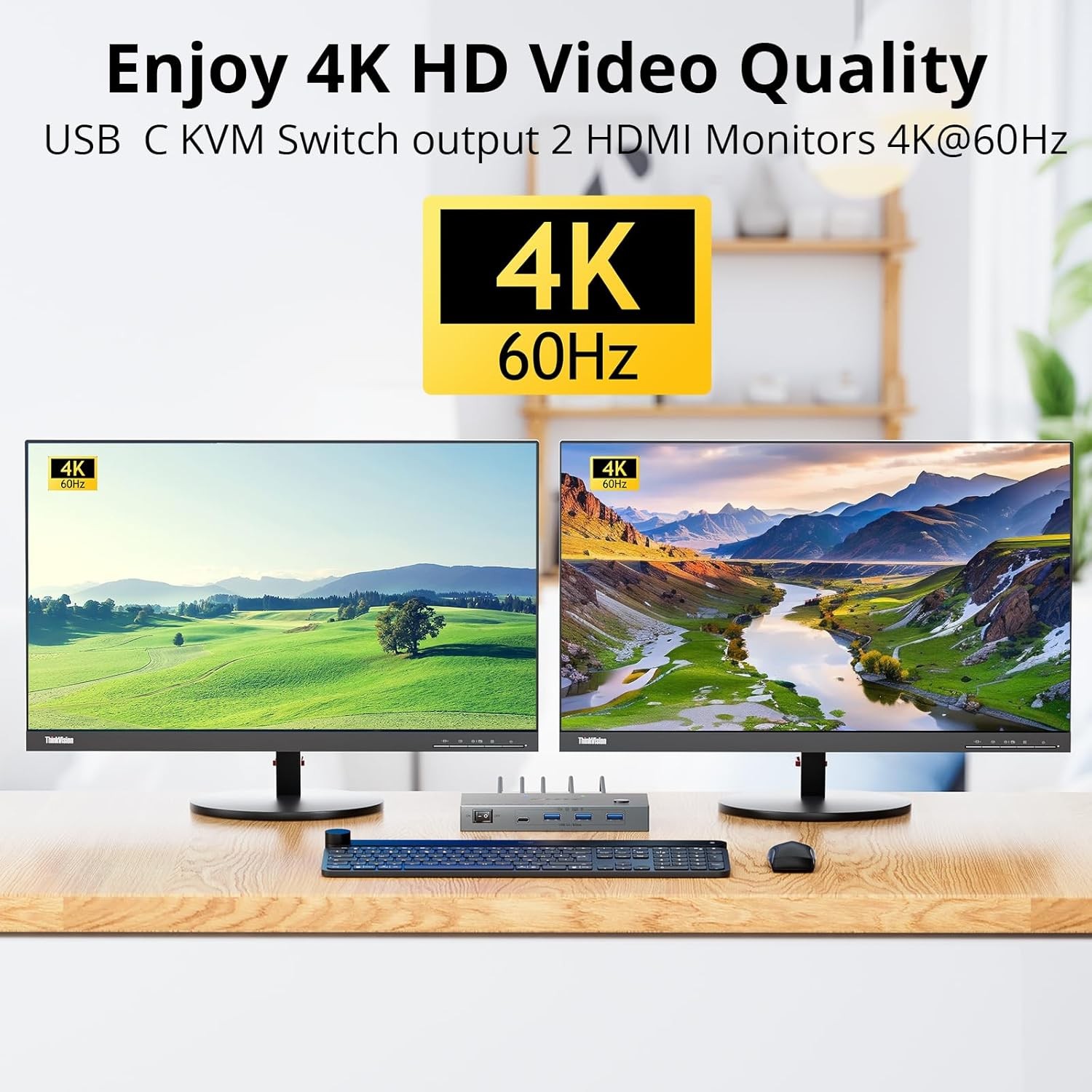 Switch KVM USB-C per 2 Monitor HDMI 4K 60Hz foto 5