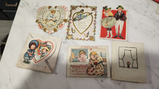VTG 1900'S TO 1920'S  VALENTINE'S DAY CARDS LOT OF 6  WHITNEY MADE
