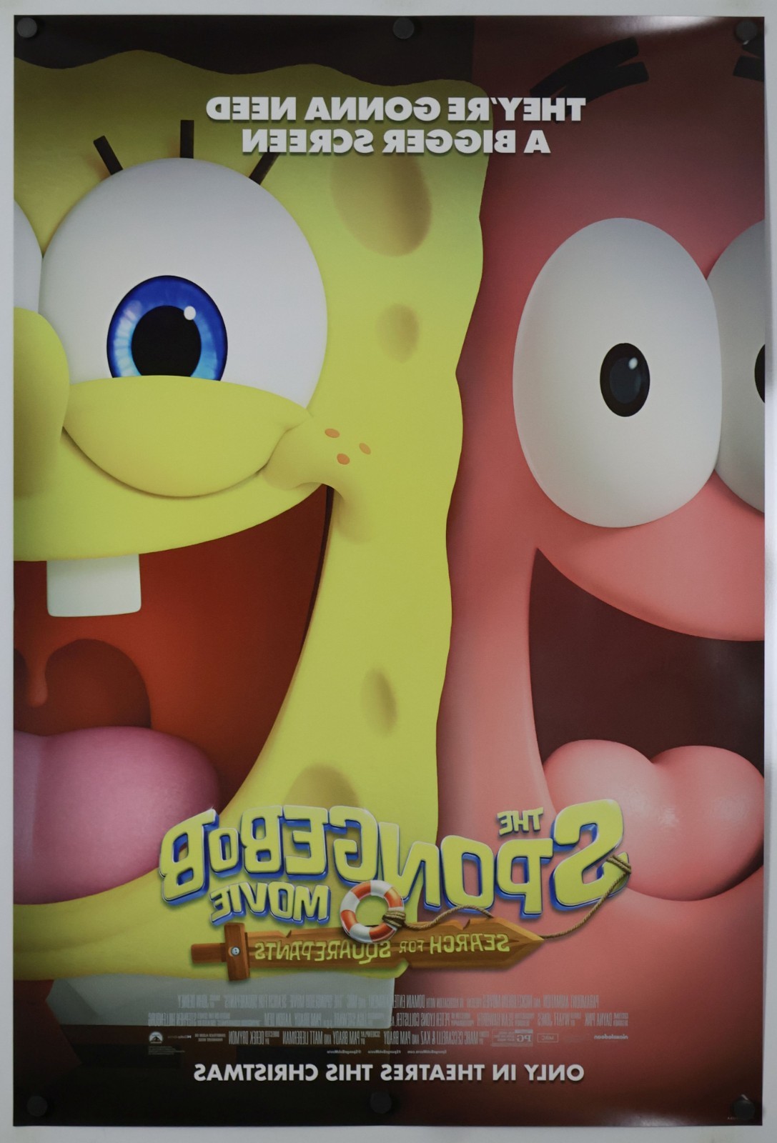 Spongebob Search For Squarepants original DS movie poster 27x40 2025 Final MINT