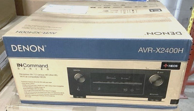 NEW Denon AVR-X2400H 7.2 Channel 4K Ultra HD AV Receiver WiFi Bluetooth - Black