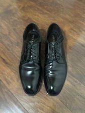 Prada Black Brushed Leather Oxford Derby ( Prada Milano Size 11 )