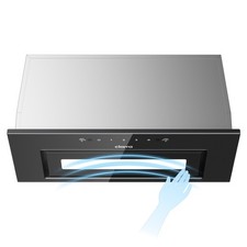 CIARRA 60cm Integrated Cooker Hood Black Wave/Touch Control CBCB6931B CBCF055