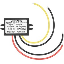 DC-DC 9V Step-Down Adapter 12V 24V to 9V 5A 45W Buck Converter Waterproof car...