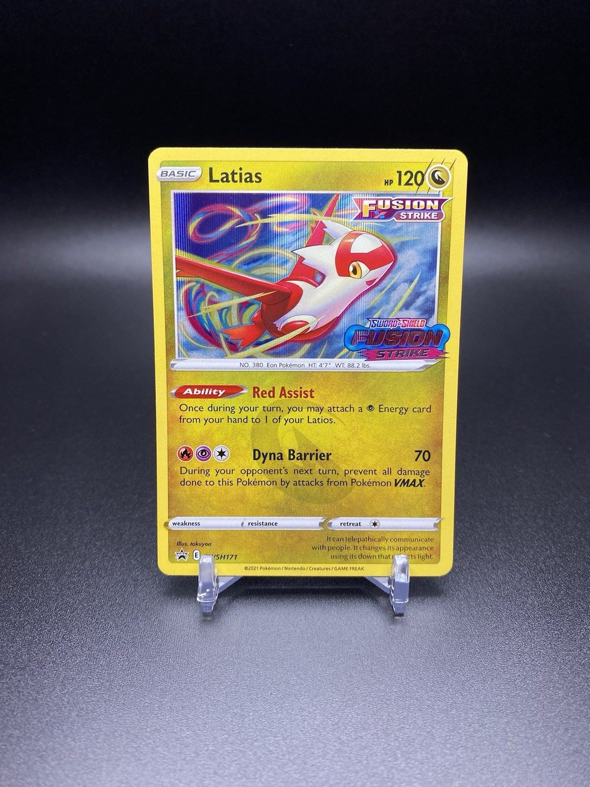 Latias SWSH171 Holo Fusion Strike Promo Pokemon Card Prerelease