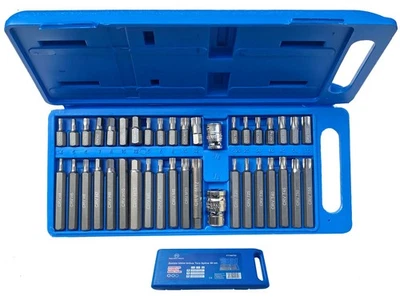 FALON TECH Steckschlüssel Satz 40-tlg. Innensechskant Vielzahn Inbus Torx HEX Nuss 1/2"3/8"