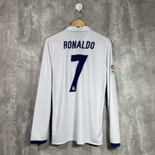 Real Madrid 2016/17 Official Football Shirt Long Sleeve Ronaldo #7 - Medium BNWT