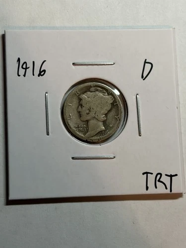 1916 D Mercury Silver Dime 10C AG/G Key Date