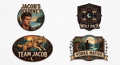 4 Twilight Stickers Decal Phone Laptop 