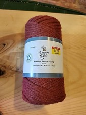 Yarn Bee Braided Basics String 82yd 3mm Brick 1 Skein