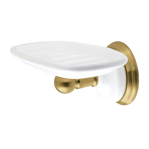 BA1115BB Victorian Wall-Mount Soap Dish Holder, Brushed Brass 5.38 x 4.44 x 2.75