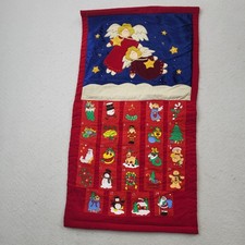 Vintage Dan Dee Collectors Advent Calendar Angels Snowman Reindeer no hanger