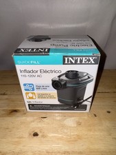 Intex Quick Fill Electric Air Pump 110-120V AC Inflates & Deflates Mattress NEW
