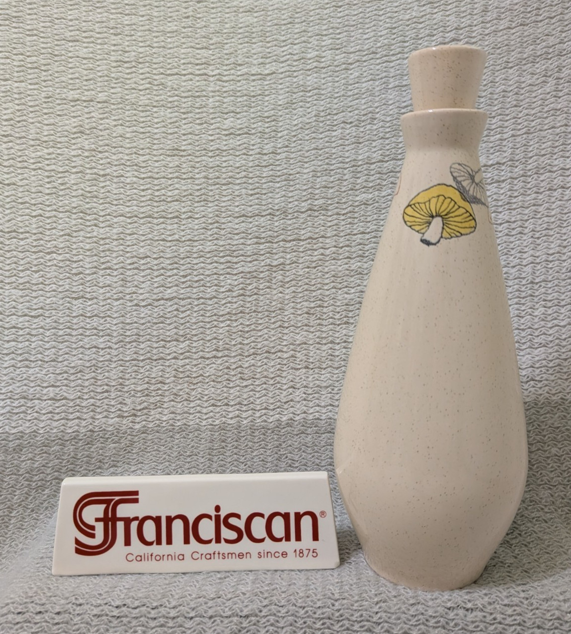 Franciscan Woodlore Mushroom Vinegar Cruet, Forest, MCM, G McBean - Replacement
