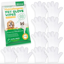 Pet Grooming Gloves Wet Wipe For Dog And Cats Dog Cleaning Glove Wipe 10 PCS