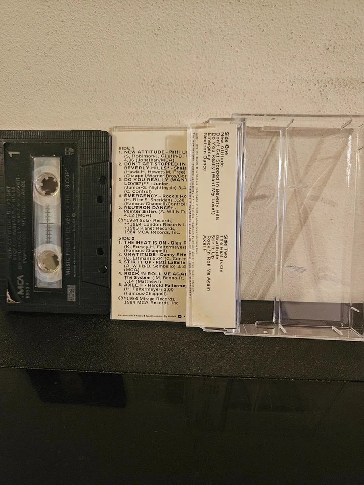 BEVERLY HILLS COP Various Artists 1984 CASSETTE TAPE ORIGINAL MUSIC SOUNDTRACK - Image 2 of 4