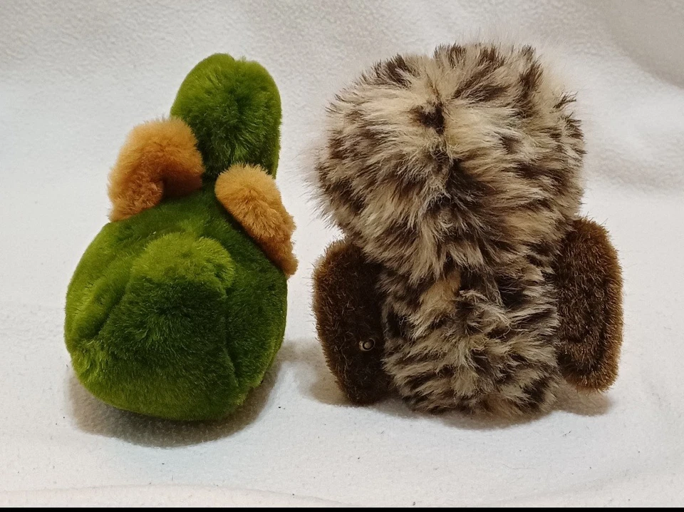 Steiff Eule Wittie weiß-beige 12 cm und Steiff Ente Cosy Piccy grün 15 cm - Bild 4 von 4