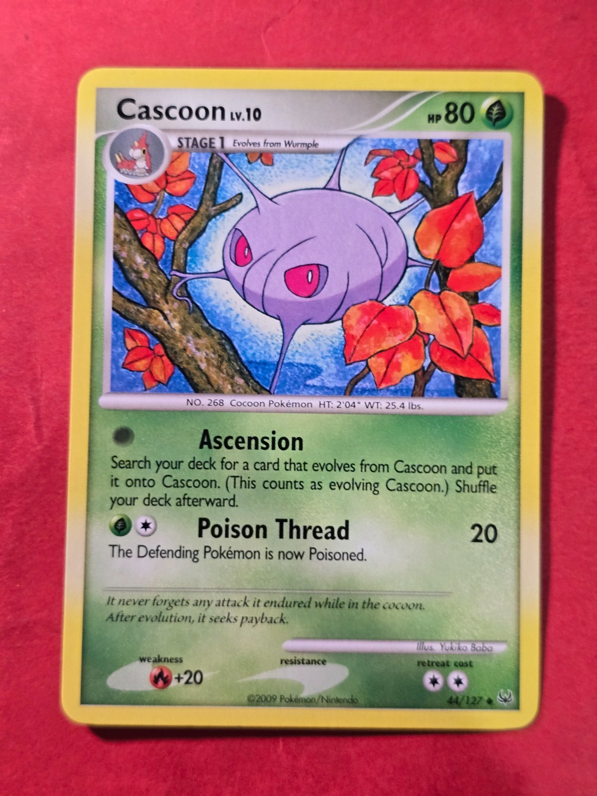2009 Pokemon TCG Platinum #44 Cascoon, UC, NF/H, cd1