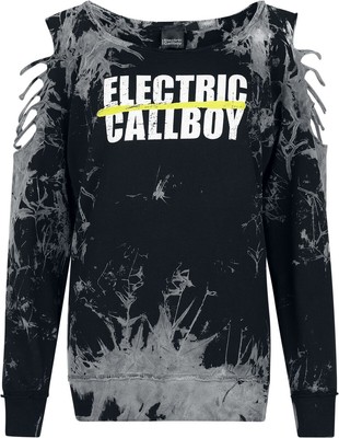 Electric Callboy Sweatshirt Damen Spray Smile schwarz/grau Band-Merch, Bands