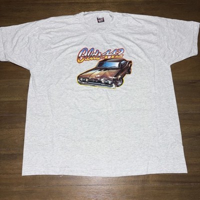Vintage 80s Lee Oldsmobile 442 Cutlass Muscle Car Roach 81 USA Single Stitch 2XL