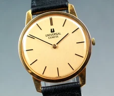 Vintage *Exc+5* UNIVERSAL GENEVE 542101 Gold 31mm Men's Hand Winding Watch JAPAN