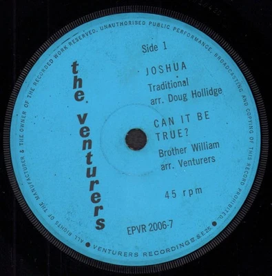 Venturers Self-Titled 7" Vinyl UK Self Release 1960 EP In Plain Card Outer - Bild 1 von 2