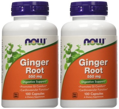 Ginger Root 550mg 100 Capsules (Pack of 2) 100 Count