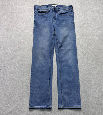 True Craft Jeans Mens 32 X 32 Straight Leg Stretch Medium Wash Blue Denim