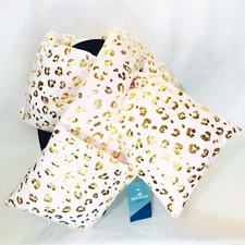 Silverts Post Surgical Pull Through Puffer Scarf Pink Gold Leopard NWT